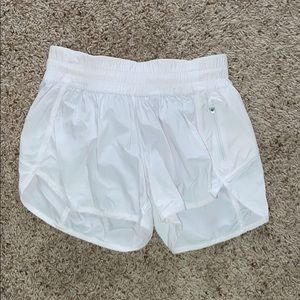 White lululemon tracker v shorts